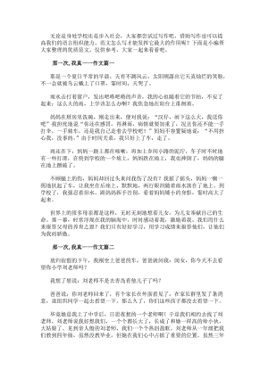 那一次,我真一一作文(十四篇)(存儲版)